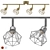 Modern 4-Light Metal Ceiling Lamp 3D model small image 1