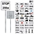 Road Sign Plates Set: 600mm x 80mm x 2000mm 3D model small image 1