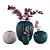 Artificial Plants Vase Set 3D model small image 1