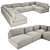 Mid-century Modern Zanotta Modular Sofa 3D model small image 1