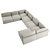 Mid-century Modern Zanotta Modular Sofa 3D model small image 4