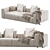 Edmond Gray 2-Position Sofa 3D model small image 1