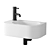 Elegant Curved Wall Hung Basin 3D model small image 1