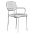 Elegant Beige Upholstered Armchair 3D model small image 2