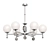 Elegant Silver Pendant Chandelier 3D model small image 1