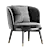 Sleek Daphne Armchair: Luxury & Elegance 3D model small image 1