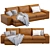 Sleek Leather Kivik Sofa 3D model small image 2