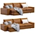 Sleek Leather Kivik Sofa 3D model small image 3