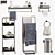 Modern Bathroom Accessories Set 3D model small image 1