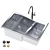 KRAUS KGD442 Dual Mount Granite Sink 3D model small image 1