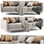 Modern BoConcept Osaka 3-Seater Sofa 3D model small image 2