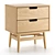 Modern Ellwood Nightstand with Drawers 3D model small image 2