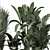 Lush Greenery: 174-Pot Indoor Plant Collection 3D model small image 3