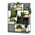 Vertical Green Partition Set: Stylish Interior Solution 3D model small image 2