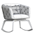 Elegant Roche Bobois Quadrille Rocker 3D model small image 6