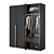 Spacious 3-Door Cupboard 3D model small image 2