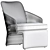 Modern Minotti Colette Armchair 3D model small image 4