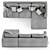 Bodema BARCLAY Corner Sofa: Modern and Stylish 3D model small image 4