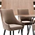 Modern Dining Set: Dafna Chair & Diego Table 3D model small image 3