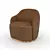 Sculptural Luxury: Barba Armchair 3D model small image 1