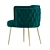 Velvet Stud Dining Chair 3D model small image 2
