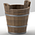 Ethnic Metal and Wood Decorative Bucket 3D model small image 1
