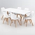 Pamela Extendable Table & Ulric Chair Set 3D model small image 1