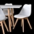 Pamela Extendable Table & Ulric Chair Set 3D model small image 5