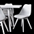 Pamela Extendable Table & Ulric Chair Set 3D model small image 6