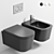 Galassia Meg11 Pro: Stylish Wall Hung WC 3D model small image 1