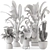 Ferm Living Bau Pot Large Set - Indoor Plants 3D model small image 7