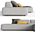 Italian LEMA Cloud: Stylish Sectional Sofa 3D model small image 2