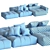 Saba N_11 Pixel: Stylish & Spacious 3D Max Sofa 3D model small image 7