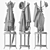 Andreas Coat Rack: Wood & Metal 3D model small image 5