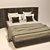 Silk-Embraced Bed Set: Elegant, Luxurious, and Comfortable 3D model small image 1