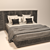 Silk-Embraced Bed Set: Elegant, Luxurious, and Comfortable 3D model small image 3