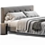 Luxury Quilted Bed by Minotti 3D model small image 2