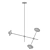 Sleek Collared Baton Chandelier 3D model small image 2