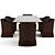 Bentley Home Dinning Set: Newent Chair & Aldford Table 3D model small image 2