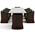 Bentley Home Dinning Set: Newent Chair & Aldford Table 3D model small image 10