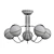 Promo Grana 5-Light Ceiling Chandelier 3D model small image 2