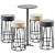  iSimar Antibes Table & Lagarto Outdoor Bar Stool Set 3D model small image 1