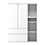 VIHALS White Wardrobe - IKEA 3D model small image 3