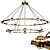 Eclatant Brass 2-Tier Chandelier 3D model small image 1