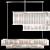 Marais Linear Chandelier: Elegant Nickel Fixture 3D model small image 1