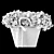 Elegant Floral Basket 3D model small image 7