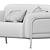 Luxury Lounge Two-Seater Sofa 3D model small image 5