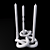 Elegant ASHA TAPER HOLDERS 3D model small image 2