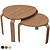 Sleek Birch Veneer Dining Set 3D model small image 2