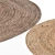 Jute Carpet Set: 3 Types, Different Colors 3D model small image 3